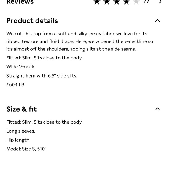 BR Wide Ribbed V-Neck Top - Picture 8 of 8